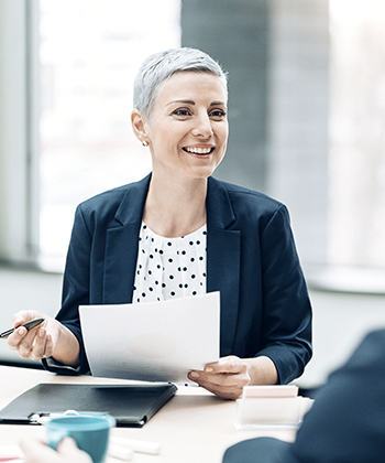 woman in meeting